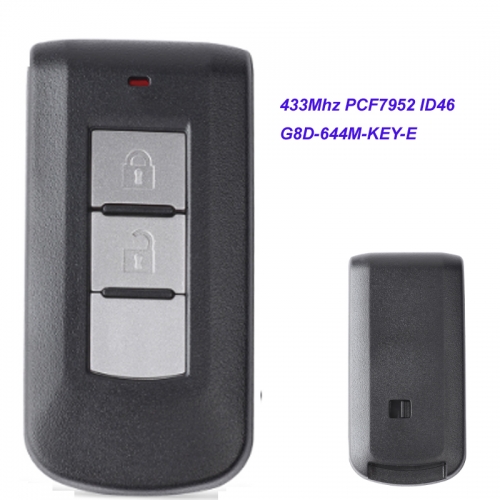 MK350006 2 Button 433Mhz PCF7952 ID46 Smart Key Fob for M-itsubishi Lancer Outlander ASX FCC: G8D-644M-KEY-E
