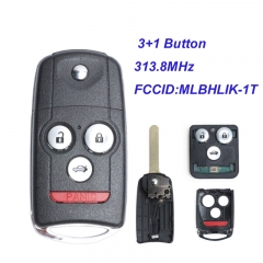 MK180029 3+1 Button 313.8MHz Remote Key Control for Honda Accord Coupe 2008-2012 FCCID MLBHLIK-1T Auto Car Key Replacement