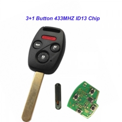 MK180068 3+1 Button Remote Key Head Key 433MHZ with ID13 chip for 2003-2007 Honda FIT CIVIC O-DYSSEY Auto Car Keys