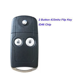 MK180090 2 Button Remote Flip Key Fob 433MHZ ID46 Chip for Honda CRV Auto Key Remote Control HLIK-1T