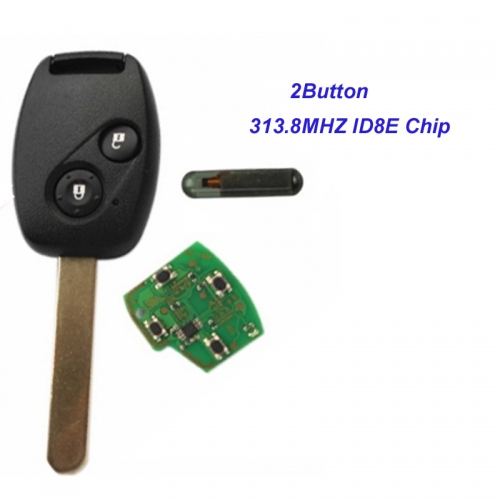 MK180033 2 Button Remote Key Head Key 313.8MHZ with id8E Chip for Honda ACCORD FIT CIVIC O-DYSSEYAuto Car Keys