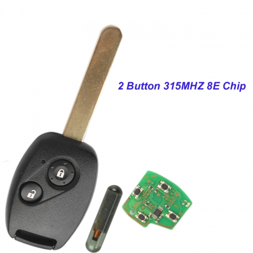 MK180072 2 Button Remote Key Head Key 315MHZ with ID8E chip for 2003-2007 ACCORD FIT CIVIC O-DYSSEY Auto Car Keys