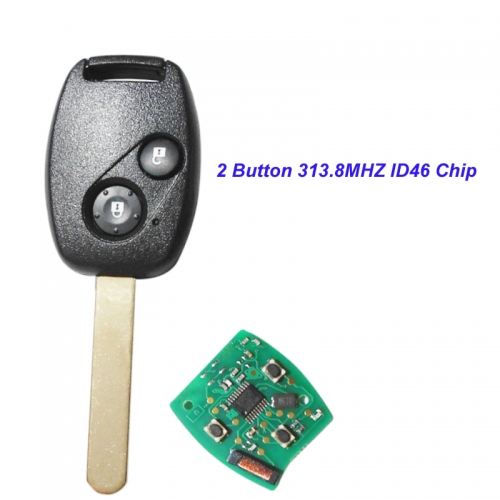 MK180085 2 Button Remote Key Head Key 313.8MHZ with ID46 PCF7936 chip for 2008-2010 Honda CIVIC Auto Car Keys