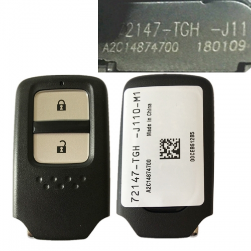 MK180095 Original 2 Button 313.8MHZ 47chip Smart key for Honda Part No 72147-TGH-J11 Auto Car Keys