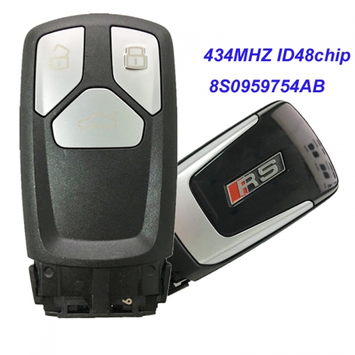 MK090033 Original 3+1 Button 434MHz Smart Key for Audi TT RS ID48 Chip Part No 8S0 959 754 AB Auto Car Keys