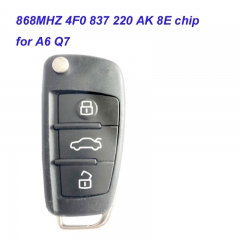 MK090050 3 Button 868 MHz Smart Key with 8E Chip for Audi A6 Q7 4F0 837 220AK Auto Car Remote Control