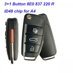 MK090043 Original 3+1 Button 433MHZ Smart Key for Audi A4 Remote key  8E0 837 220 R Flip Key Fob