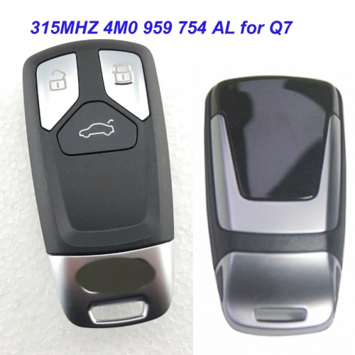 MK090041 Original 3 Button Smart Key 315mhz For Audi Q7 4M0 959 754 AL HU162T Blade Auto Key Remote Control