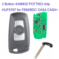 MK110039  3 Buttons 433Mhz Smart Remote Key PCF7953 ID49 chip For BMW F Chass 5 7 Series FEM/BDC CAS4 CAS4+ System HUF5767