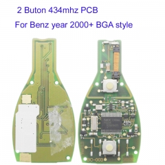 MK100018 2 Button 433 Smart Remote Key PCB Keyless Fob Board For Benz year 2000+ BGA style Circuit Panel