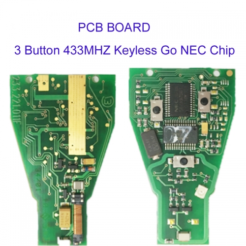 MK100030 Original 434mhz 3 Button Smart Key PCB for Mercedes-Benz With NEC Processor