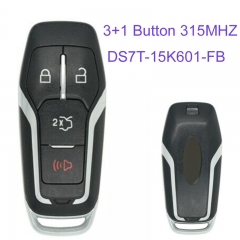 MK160039 3+1 Button 315MHZ id49 Chip Smart Key For Ford Part No DS7T-15K601-FB Proximity Key