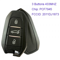 MK240027 Original 3 Button 433.92Mhz Smart Key for P-eugeot 508 PCF7945 Chip FCCID 2011DJ1873 Keyless Go Key