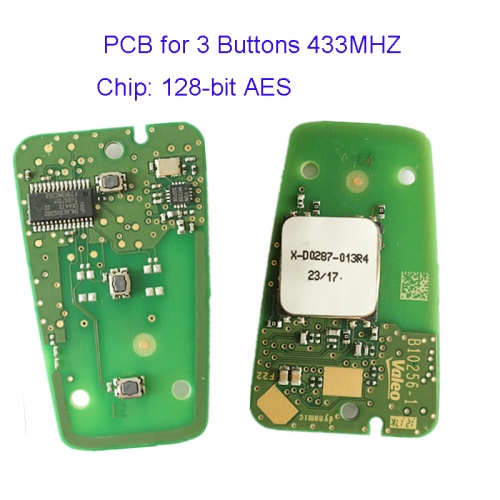 MK240028 Original 3 Button 434Mhz Smart Key PCB for P-eugeot C-itroen HITAG 128-bit AES Keyless Go PCB Board