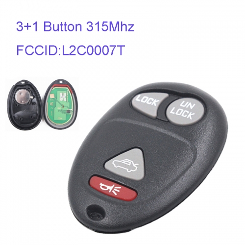 MK270019 3+1 Button 315mhz Remote Controk Key for Buick Century Regal FCC ID: L2C0007T Auto Car Key