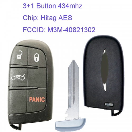 MK320040 Original 3+1 Button 434mhz Smart Key for 2015-2018 C-hrysler 200 300 HITAG AES ChipM3M-40821302 Keyless Go Entry