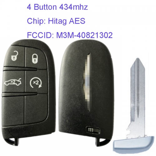 MK320039 Original 4 Button 434mhz Smart Key for 2015-2018 C-hrysler 200 300 HITAG AES ChipM3M-40821302 Keyless Go Entry
