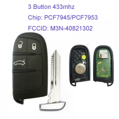 MK330015 Original 3 Button 433mhz Smart Remote Key for Fiat with PCF7945 Chip Keyless Go Entry M3N-40821302 ID46 Chip
