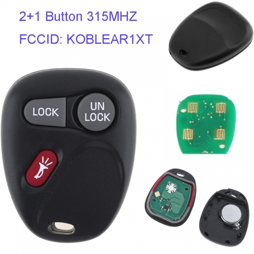 MK290003 2+1 Button 315MHZ Remote Key Control for GMC KOBLEAR1XT Remote Car Key Fob