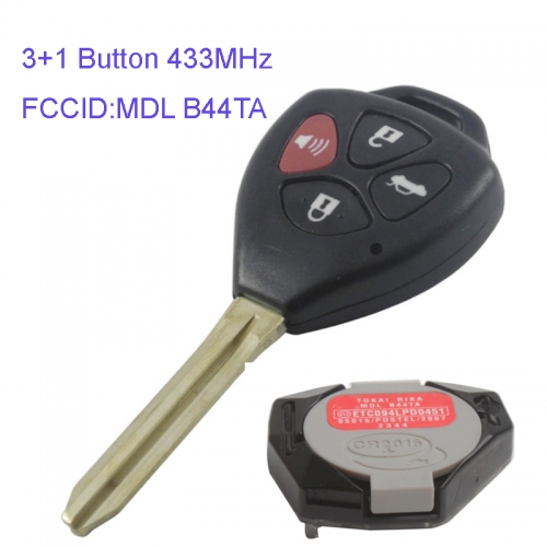 MK190081 3+1 Button 434MHZ Remote Key Chip for T-oyota Hilux TOKAI MDL B44TA Austrilia