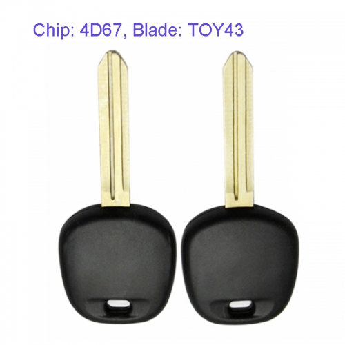 MK190052 Head Key for T-oyota with 4D67 Transponder without logo Key Replacement