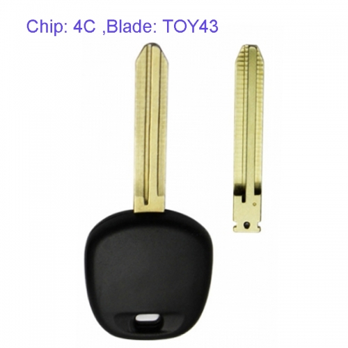 MK190053 Head Key for T-oyota with 4C Transponder without logo Key Replacement TOY43 Blade