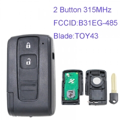 MK190105 2 Button 315MHz Smart Key for T-oyota Prius 2004-2009 FCC ID B31EG-485 MOZB31EG TOY43