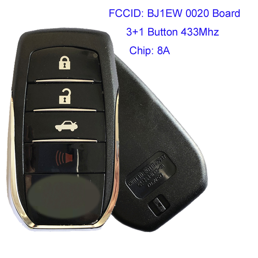MK190174 3+1 Button 433Mhz Smart Key for T-oyota Camry Corolla Levin ...
