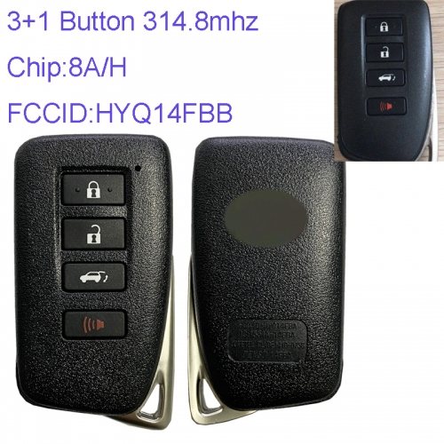 MK490002 3 +1 Button 314.8mhz Smart Key with H Chip for Lexus 2017-2019 Board 0010 FCCID HYQ14FBB Proximity Remote Fob