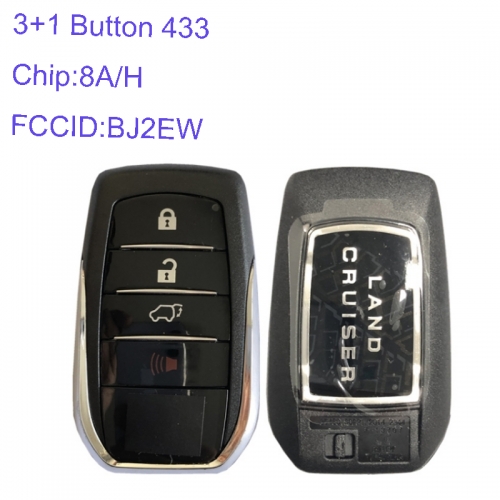 MK190108 3 +1 Button 433MHz Smart Key with H Chip for T-oyota Land Cruiser FCCID BJ2EW Proximity Remote Fob