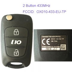 MK140030 2 Button 433MHz Remote Control Flip Key for H-yundai Car Key Fob Remote FCCID 95430 OX010  With ID46 Chip