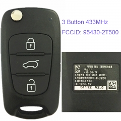MK140036 3 Button 433MHz Remote Control Flip Folding Key for H-yundai Car Key Fob Remote 95430-2T500