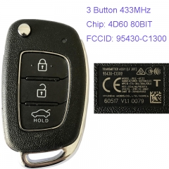 MK140066 3 Button 433MHz Remote Control Flip Key 4D60 Chip for H-yundai Sonata 2018 Remote FCCID 95430-C1300
