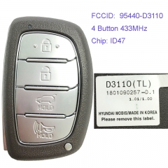 MK140104 4 Button 433MHz Smart Key for H-yundai Tucson 2018-2019 Car Key Fob Remote 95440-D3110