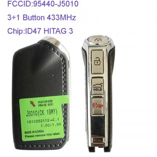 MK130093 3+1 Button 433MHz Smart Key for Kia Stinger 2019-2020 95440-J5010 ID47 Chip Car Key Fob Keyless Go