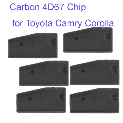 FC300032 Blank key Carbon 4D67 Transponder for T-oyota Camry Corolla Key Chip Replacement