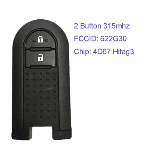MK200004 2 Button 315mhz FSK Smart Key for Daihatsu 622G304D67 HIATG 3 Chip Car Key Fob Smart Card