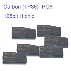 FC300039 Blank key Carbon (TP36)- PG6 128bit H chip Transponder Car Key Chip Replacement