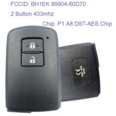 MK190140 2 Button 433mhz Smart Key Smart Card for T-oyota Land Cruiser BH1EK 89904-60D70 Remote Keyless Go Proximity Key