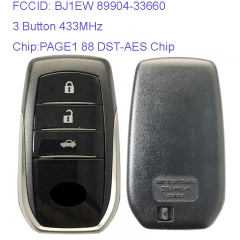 MK190134 3 Button 433MHz Smart Key Smart Card for T-oyota Camry BJ1EW 89904-33660 Remote Keyless Go Proximity Key PAGE1 88 DST-AES Chip