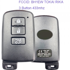 MK190146 3 Button 433mhz Smart Key Smart Card for T-oyota Highlander BH1EW TOKAI RIKA Remote Keyless Go Proximity Key
