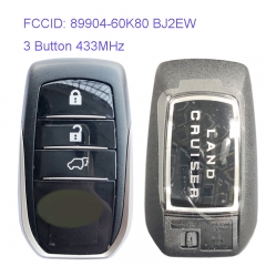 MK190135 3 Button 433MHz Smart Key Smart Card for T-oyota Land Cruiser 2016-2017 89904-60K80 BJ2EW Remote Keyless Go Proximity Key