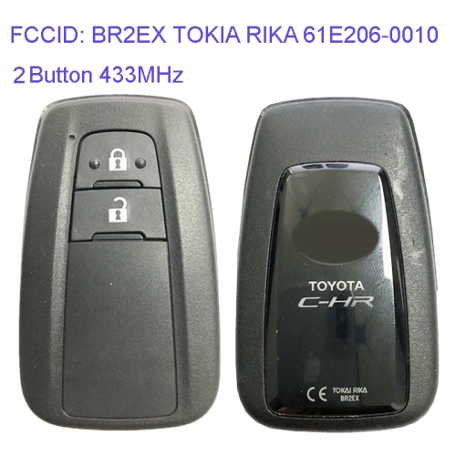 MK190118 2 Button 433MHz Smart Key for T-oyota C-HR CHR 2018 Car Key Fob BR2EX TOKIA RIKA 61E206-0010 Remote Keyless Go Proximity Key