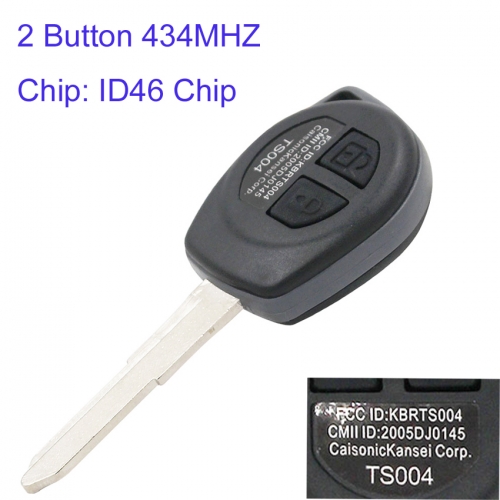 MK370015 2 Button 434MHZ  Remote Key for S-uzuki Swift  With ID46 Chip Car Key Fob