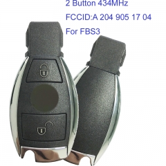 MK100033 2 Button 434MHz Smart Key for Mercedes W204 C-Class FBS3 Keyless Go Proximity Key A 204 905 17 04