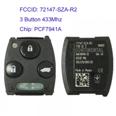 MK180118  3 Button 433MhzHead Key for H-onda Pilot 2009-2016 Auto Key Remote with PCF7941A Chip FCCID 72147-SZA-R2