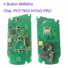MK110094 4 Button 868MHz Smart Key PCB Panel for BMW F-Series EWS 5 Keyless GO PCF7953 HITAG PRO Chip
