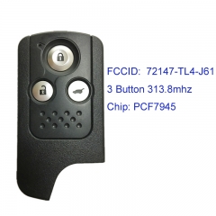 MK180124 3 Button 313.8mhz Smart Key Smart Card for H-onda 72147-TL4-J61 with PCF7945 Chip Remote Key Keyless Go Entry