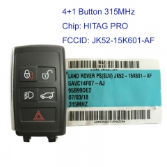 MK260022 4+1 Button 315MHz Smart Key for L-and rover Range Rover Sport PEPS(SUV) JK52-15K601-AF Car Key Fob with HITAG PRO Chip