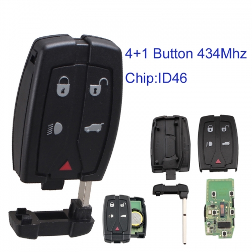 MK260019 4+1 Button 434Mhz Remote Control key for L-and rover Range Rover Freelander 2 LR2 Sport 2008-2012 Car Key Fob with ID46 Chip